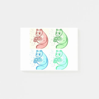 Pandabjörn för leksaksartiklar post-it block