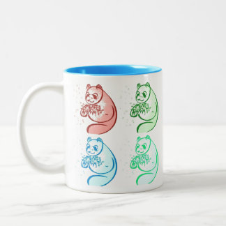 Pandabjörn för leksaksartiklar Två-Tonad mugg