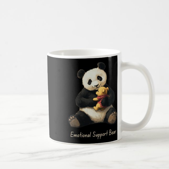 Pandabjörn för ventilationsstöd som håller ett kut kaffemugg (Höger)
