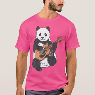 Pandabjörn Guitarist spelar klassisk akustisk gui T Shirt