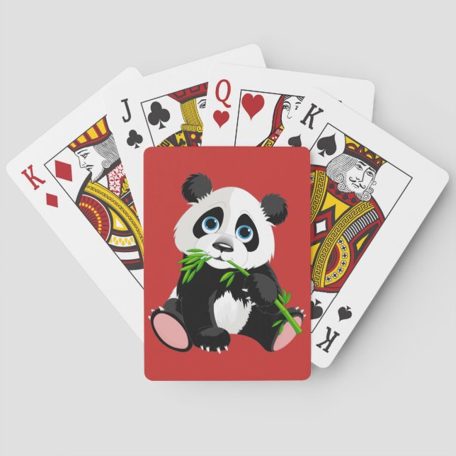 Pandabjörn i animerad spelkort (Baksidan)