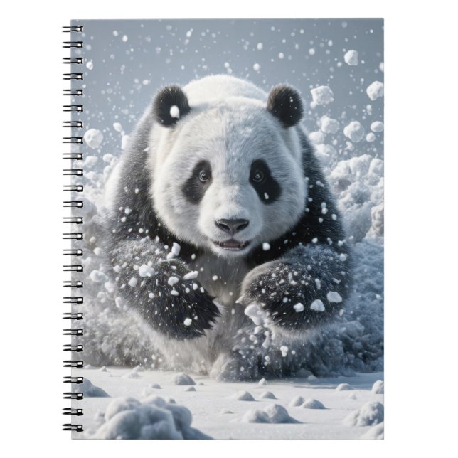 Pandabjörn i Snö Anteckningsbok (Framsidan)