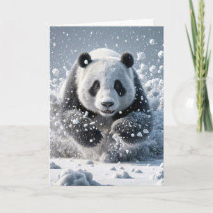 Pandabjörn i Snö Kort