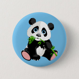 Pandabjörn i Tecknad Knapp