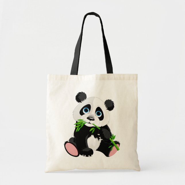 Pandabjörn i Tecknad Tygkasse (Framsidan)