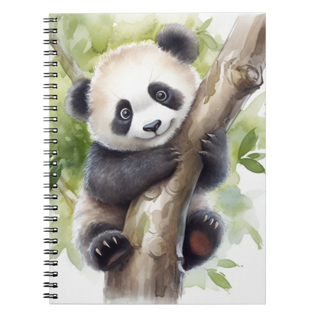 Pandabjörn i Träd Anteckningsbok (Framsidan)