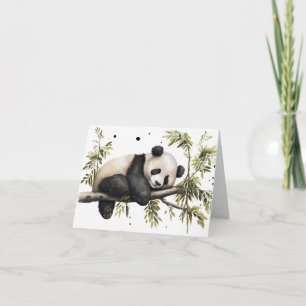 Pandabjörn i Träd Anteckningskort