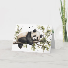 Pandabjörn i Träd Kort