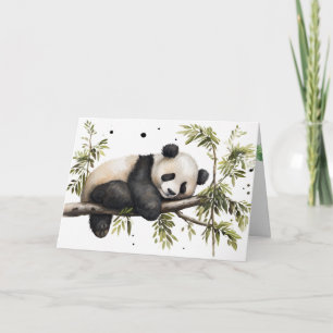 Pandabjörn i Träd Kort