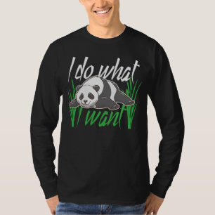 Pandabjörn jag vill ha pandabas vild ani t shirt