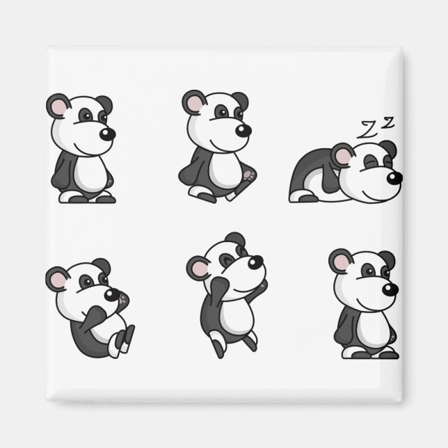 Pandabjörn Magnet (Framsidan)