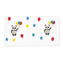 Pandabjörn med ballonger vit