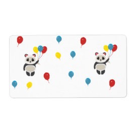 Pandabjörn med ballonger vit fraktsedel