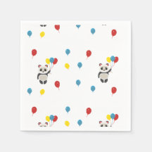 Pandabjörn med ballonger vit