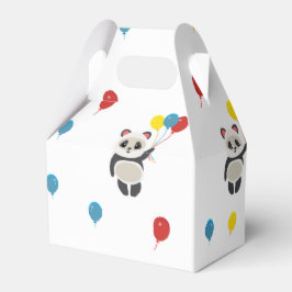 Pandabjörn med ballonger vit presentaskar