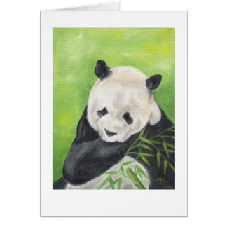 Pandabjörn med bamboo hälsningskort