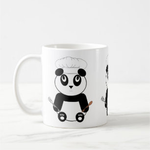 Pandabjörn med kock hattmuggen kaffemugg