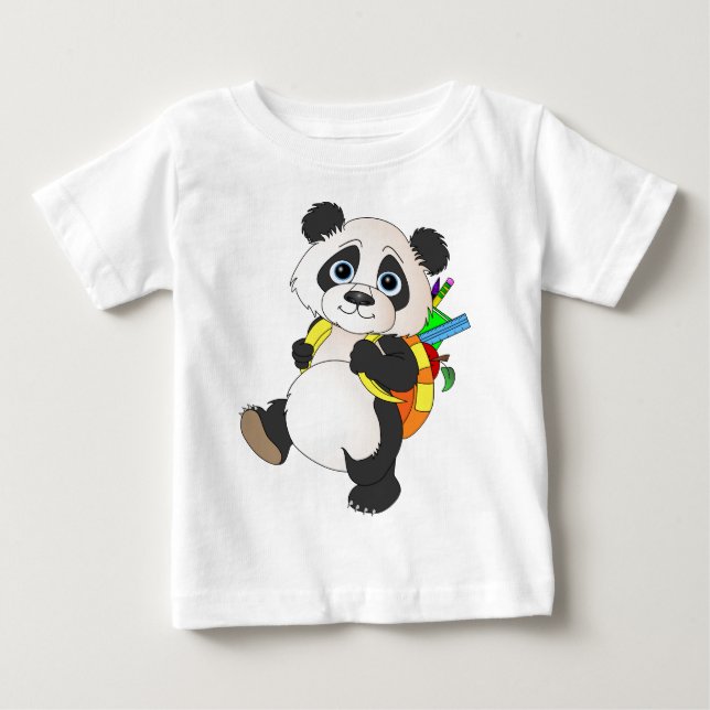 Pandabjörn med ryggsäck tröja (Framsida)