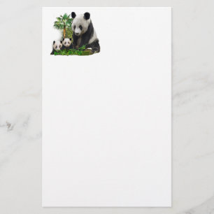 Pandabjörn och unge konst brevpapper