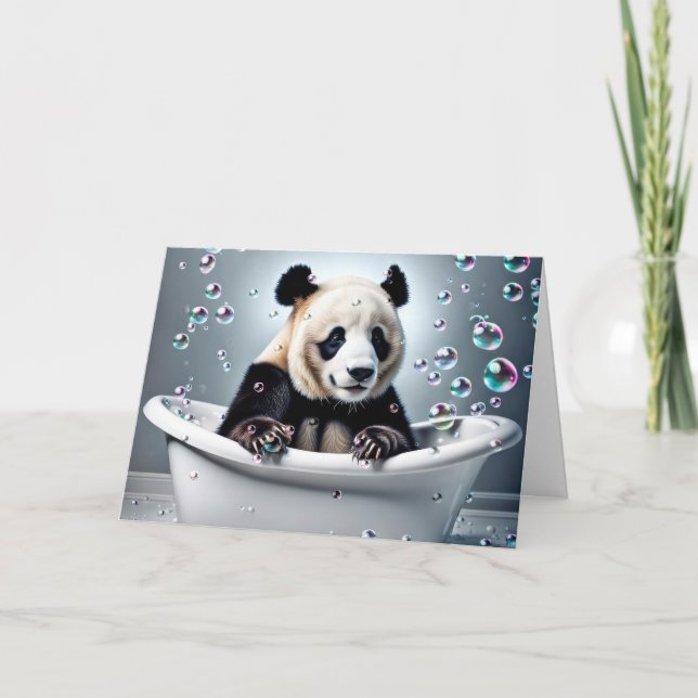 Pandabjörn på födelsedagen kort (Framsida)