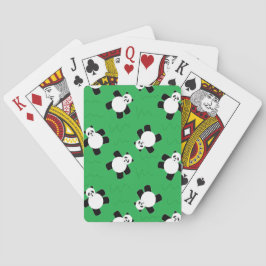 Pandabjörn på grönt gräs casinokort
