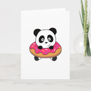 Pandabjörn Pandas Donut Streusel Kort