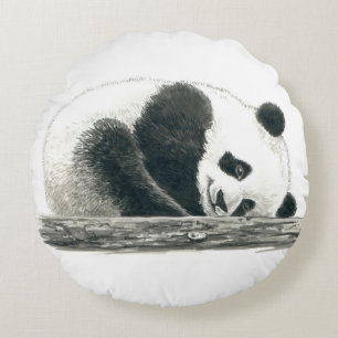 Pandabjörn Rund Kudde