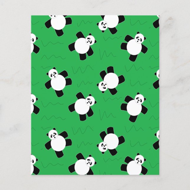 Pandabjörn som lägger gräs (Framsida)