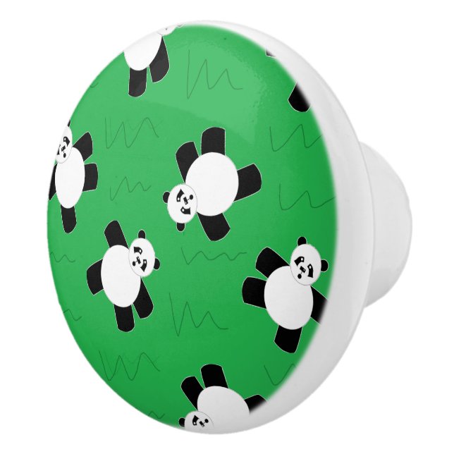 Pandabjörn som lägger gräs knopp (Höger)