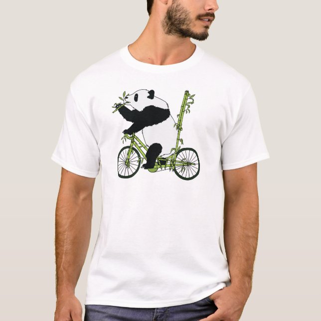 Pandabjörn som rider bambucykeln tröja (Framsida)