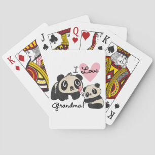 Pandabjörnar älskar jag mormor casinokort