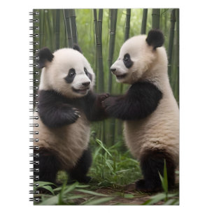 Pandabjörnar i Baby i en bamboskog, Anteckningsbok