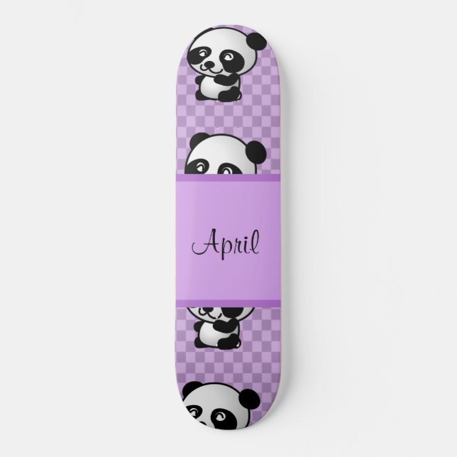 Pandabjörnar Mini Skateboard Bräda 18,5 Cm (Framsida)