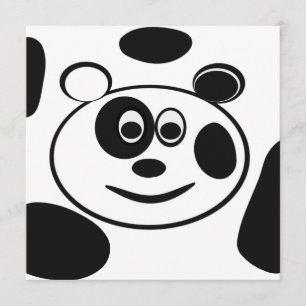 Pandabjörnbarns födelsedagsfest inbjudan