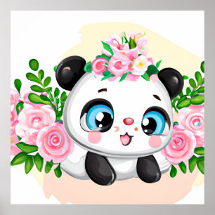 Pandabjörnbjörn för skolflickor poster