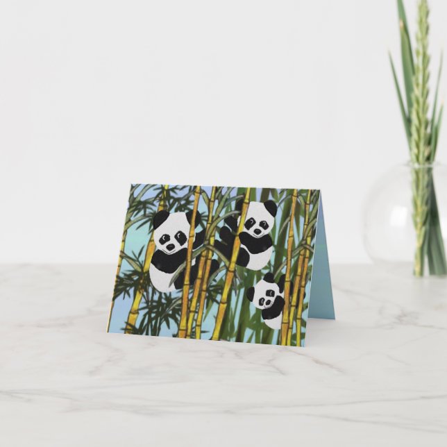 Pandabjörngrattis på födelsedagen kort (Framsida)