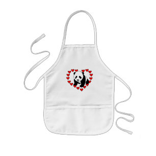 Pandabjörnkärlek Barnförkläde