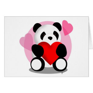 Pandabjörnkärlek Hälsningskort