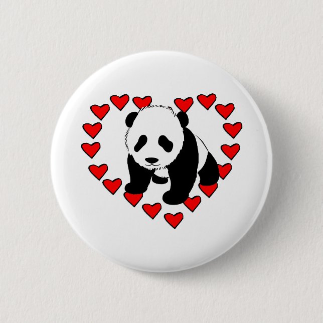 Pandabjörnkärlek Knapp (Framsida)