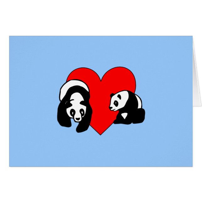 Pandabjörnkärlek OBS Kort (Framsidan Horizontal)