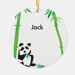 Pandabjörnprydnad! Julgransprydnad Keramik