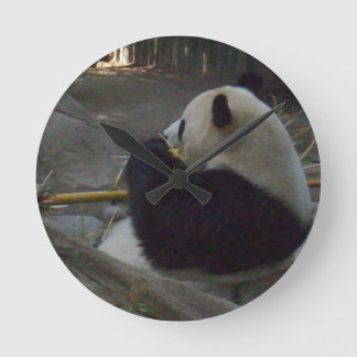 Pandabjörnväggen tar tid på rund klocka
