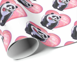 Pandabjörnvalentin dag presentpapper