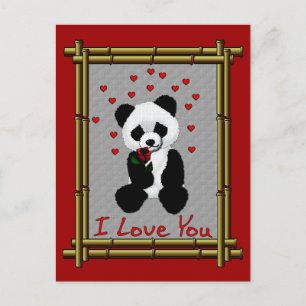 Pandabjörnvalentin Helg Vykort
