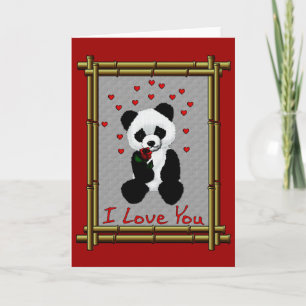 Pandabjörnvalentin Helgkort