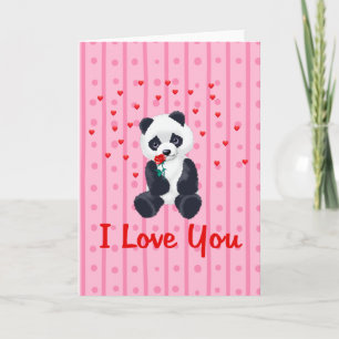 Pandabjörnvalentin Helgkort