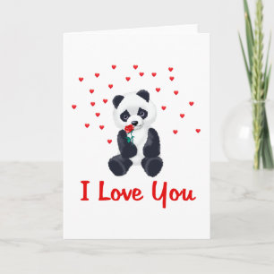Pandabjörnvalentin Helgkort