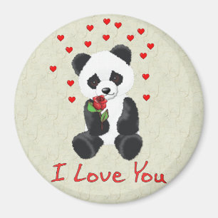 Pandabjörnvalentin Magnet