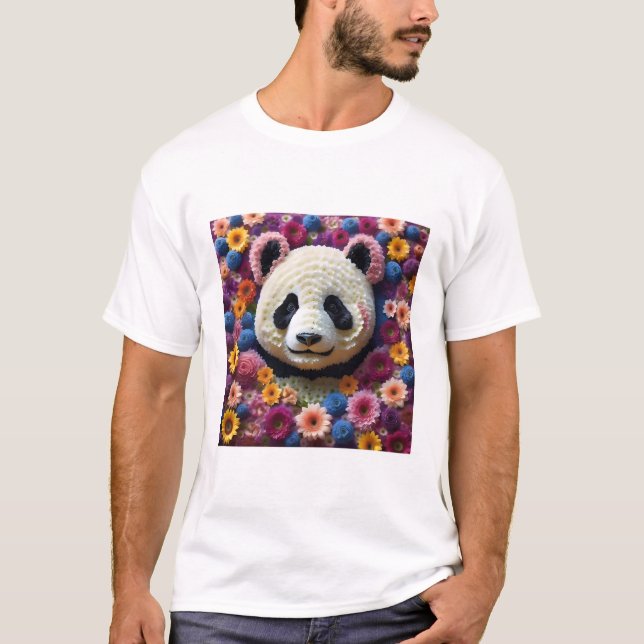 Pandablomma T Shirt (Framsida)