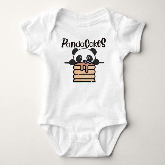 PandaCakes Baby Bodydräkt T Shirt (Framsida)